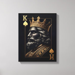 Em Tela Regal Dourado Rei dos Espadas Art Impressão