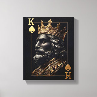 Em Tela Regal Dourado Rei dos Espadas Art Impressão