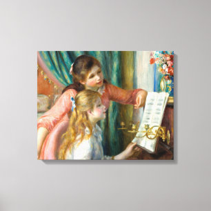 Em Tela Renoir Duas Meninas ao Piano Impressão Música Arte