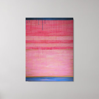 Em Tela Rosa quente e Marinho Abstrato 1 - Impressão da te