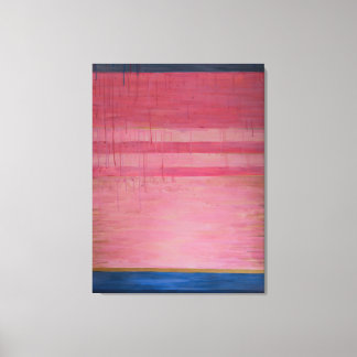 Em Tela Rosa quente e Marinho Abstrato 2 - Impressão da te