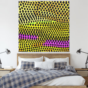 Em Tela "Selvagem Vibrante" Abstrato Impressão