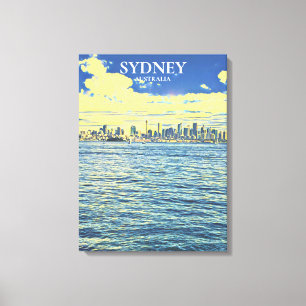 Em Tela Sydney Harbor skyline Viagem impressão