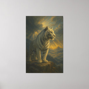 Em Tela Tigre Branco – Impressão de Arte Fina