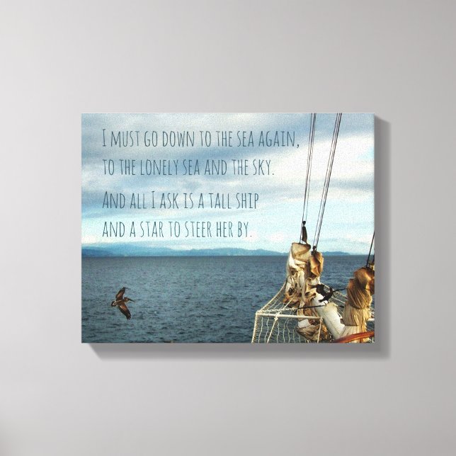 Em Tela Velejando o Impressão da Febre do Mar Costeiro (Frente)