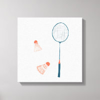 Vintage badminton impressão white: mão desenhada p