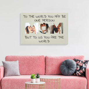 Em Tela Você é o mundo - impressão personalizada do MOM