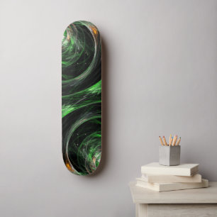 Em torno do skate mundial de arte Abstrato verde