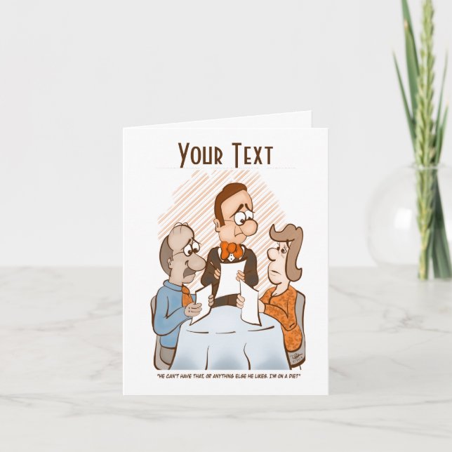 Em Um Cartão De Nota De Dieta (Frente)