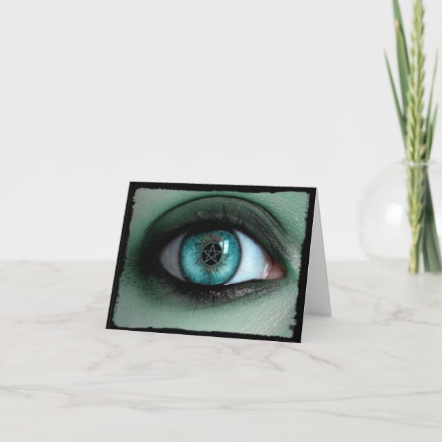 Em Um Cartão De Nota De Olho De Bruxas (Frente)