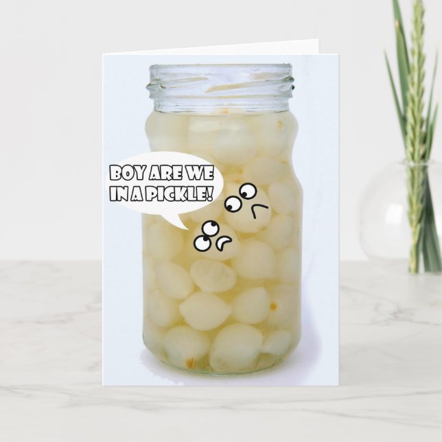 em um cartão de saudações de picles (Frente)