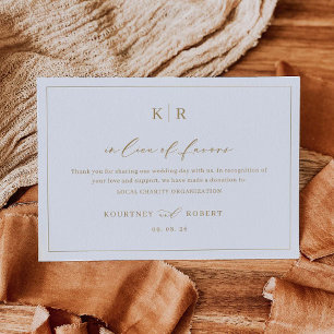Em Vez de Cartão de Favor Obrigado Nota de Caridad