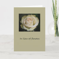 Em vez de cartão de flores para simpatia/funeral