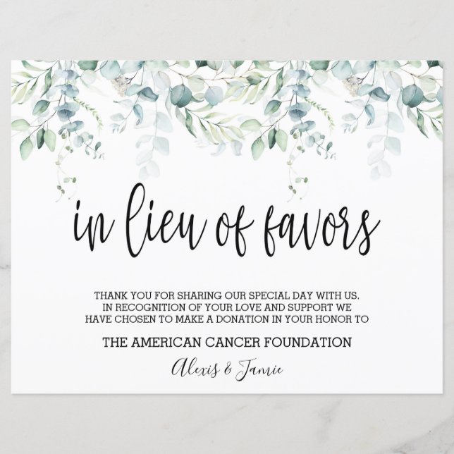 Em Vez do Sinal de Favoritos - Casamento Eucalyptu (Frente)