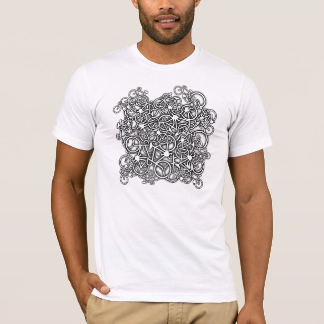 Emaranhado em Bicicletas - Camiseta de Ciclista (Frente)