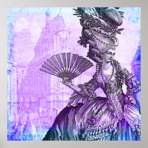 Embaçamento roxo Lg de Marie Antoinette. Poster