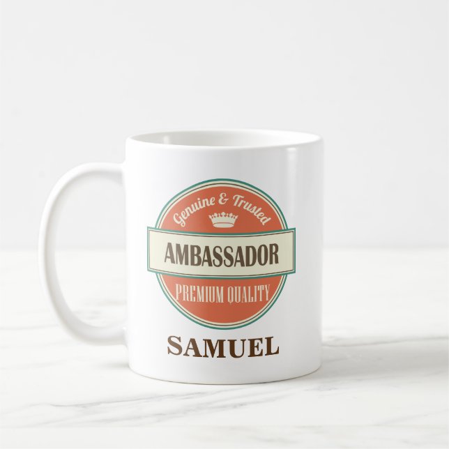 Embaixador Personalized Escritório Caneca Presente (Esquerda)