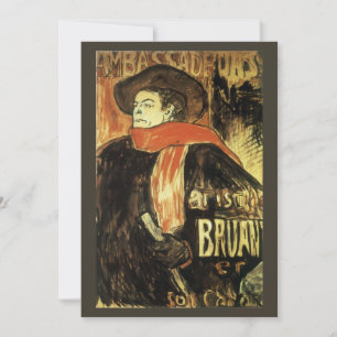 Embaixadores, Aristide Bruant por Toulouse Lautrec