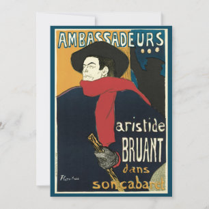 Embaixadores, Artistide Bruant, por Toulouse Lautr