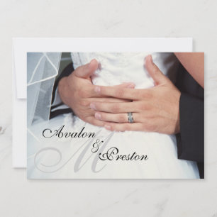 "Embalado no Amor" Convite de Casamento Monograma