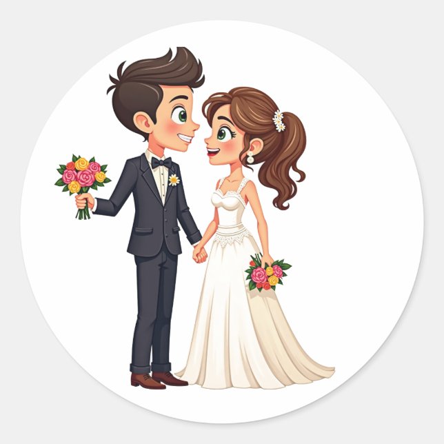 Embalagem com adesivo de bênçãos de casamento (Frente)