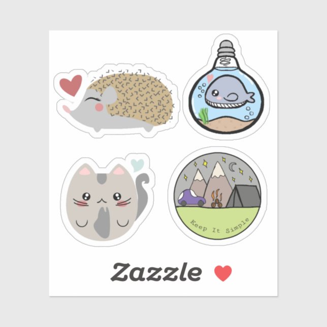 Embalagem com adesivos O (Folha)