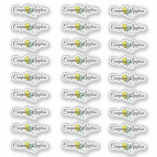 Embalagem de Brilho Labial Logo Limão Etiqueta de 
