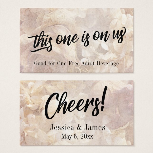 Embalagem De Cartão De Cartão Romântico, Vintage,  (Frente & Verso)