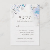 Embalagem de RSVP de Boho Floral Azul-Claro com Co