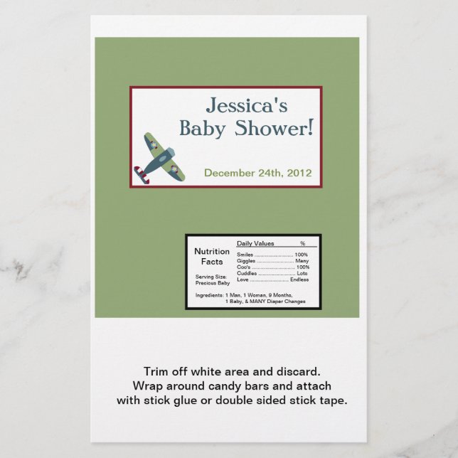 Embalagem para Bares de grande doce de avião Vinta (Frente)