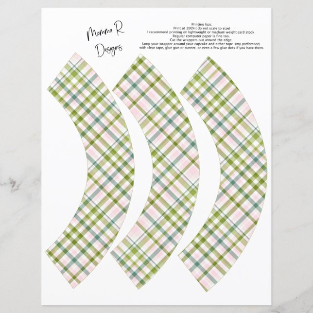 EMBALAGENS DE CUPCAKE VERDE E TINTA (Frente)