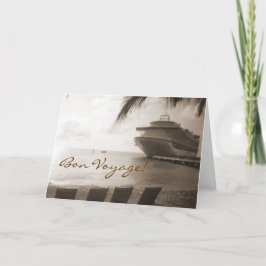 Embarcação no Cartão de Voz Personalizado Sepia Bo