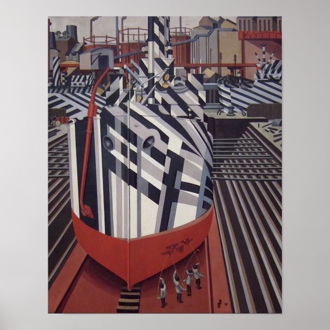 Embarcações De Dazzle Em Drydock poster 13"x16" (Frente)