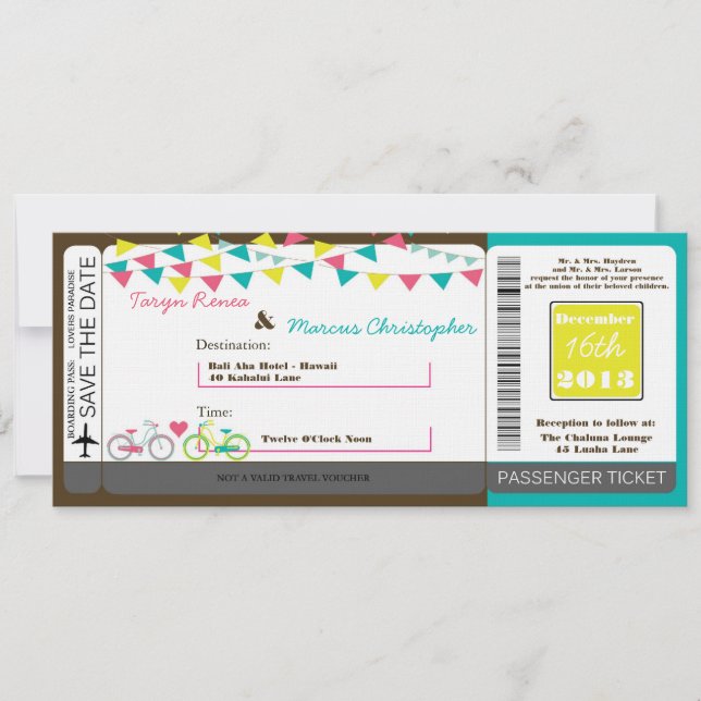Embarque Linen Casamento Convite Bikes de Amor (Frente)