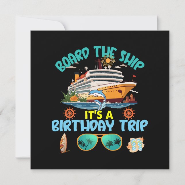 Embarque No Navio É Uma Viagem De Aniversário (Frente)