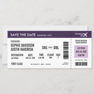 Embarque Vintage White roxo Salva a data