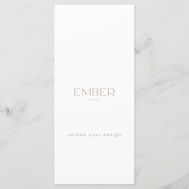 Ember Papier 4x9 Menu Carregue o seu Design (Frente)
