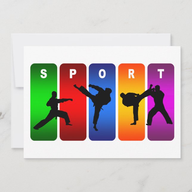 Emblem de Karate multicolorido (Frente)