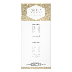 EMBLEMA BRANCO ELEGANTE no cartão DOURADO da