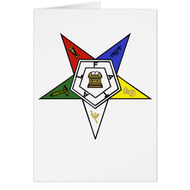 Emblema da Ordem da Estrela do Oriente Cartão (Frente)