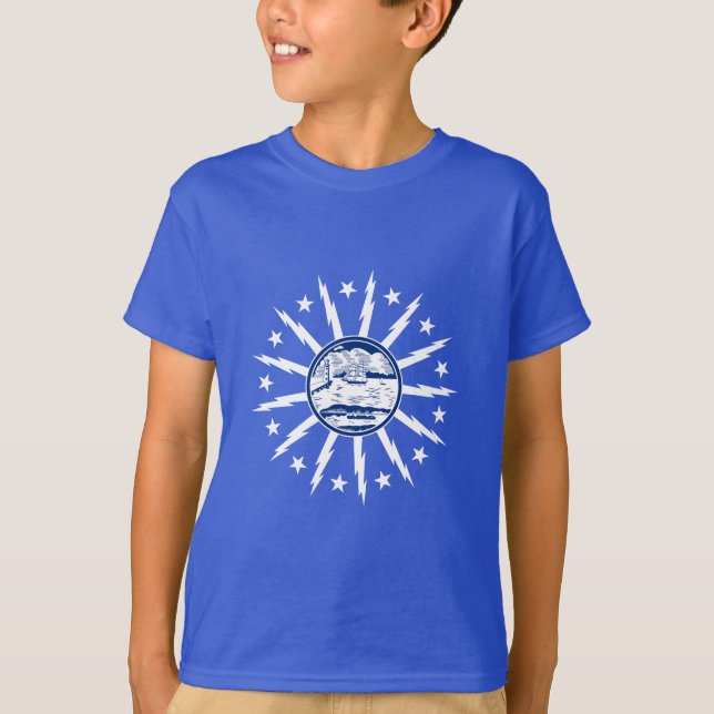 Emblema de Buffalo, Nova Iorque, T-Shirt (Frente)