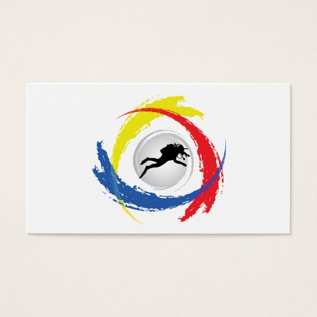 Emblema de tricolor de mergulho Scuba (Frente)