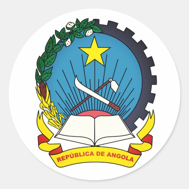 Emblema do adesivo circulante clássico de Angola (Frente)
