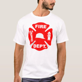 Emblema do departamento dos bombeiros - camisa