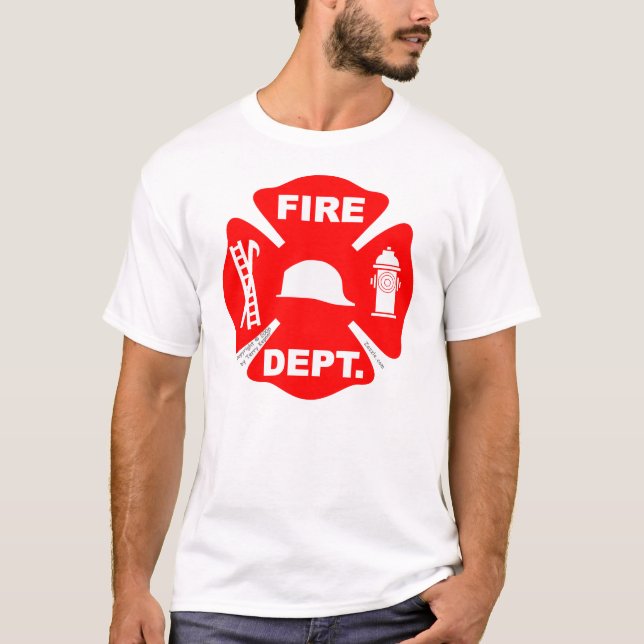Emblema do departamento dos bombeiros - camisa (Frente)