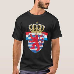 Emblema do leão nacional luxemburguês e camisa de 