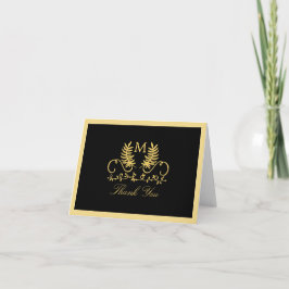 Emblema Floral Dourado Agradecimento Casamento