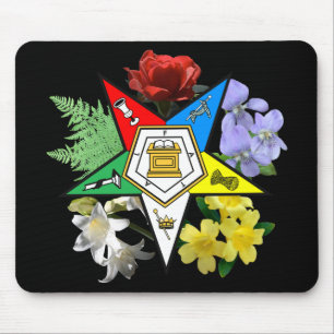 Emblema floral Mousepad de OES