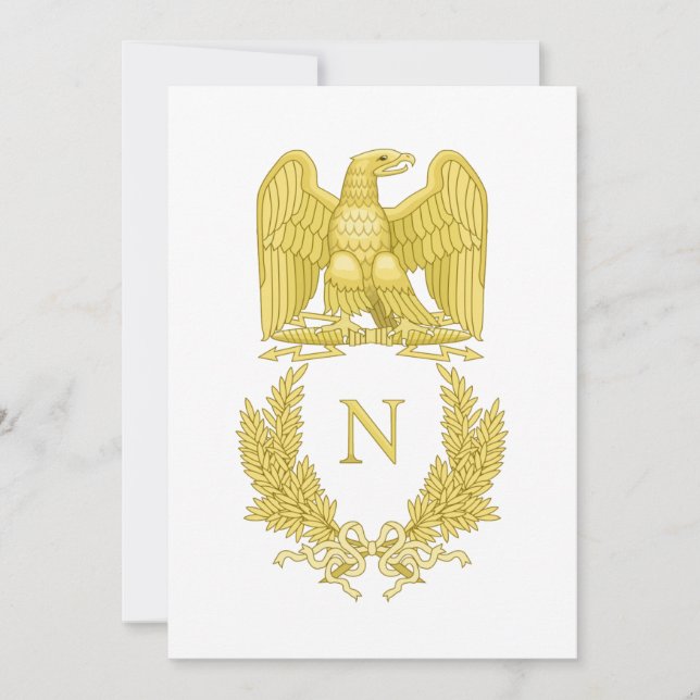 Emblema imperial francês Napoleon mim cartão do (Frente)