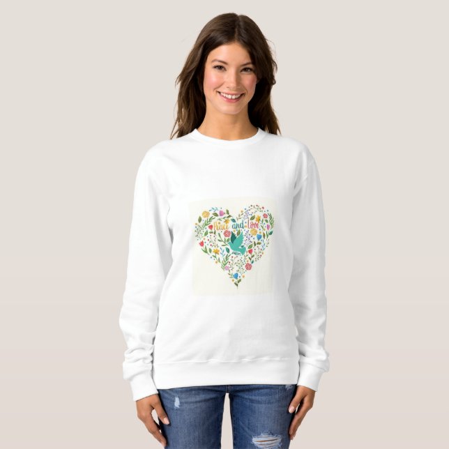 Embrace Harmony: Piece e Love T-Shirt (Frente Completa)